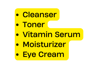 Cleanser Toner Vitamin Serum Moisturizer Eye Cream