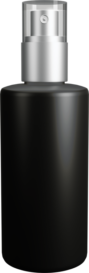 Black spray bottle cosmetic mockup 3D